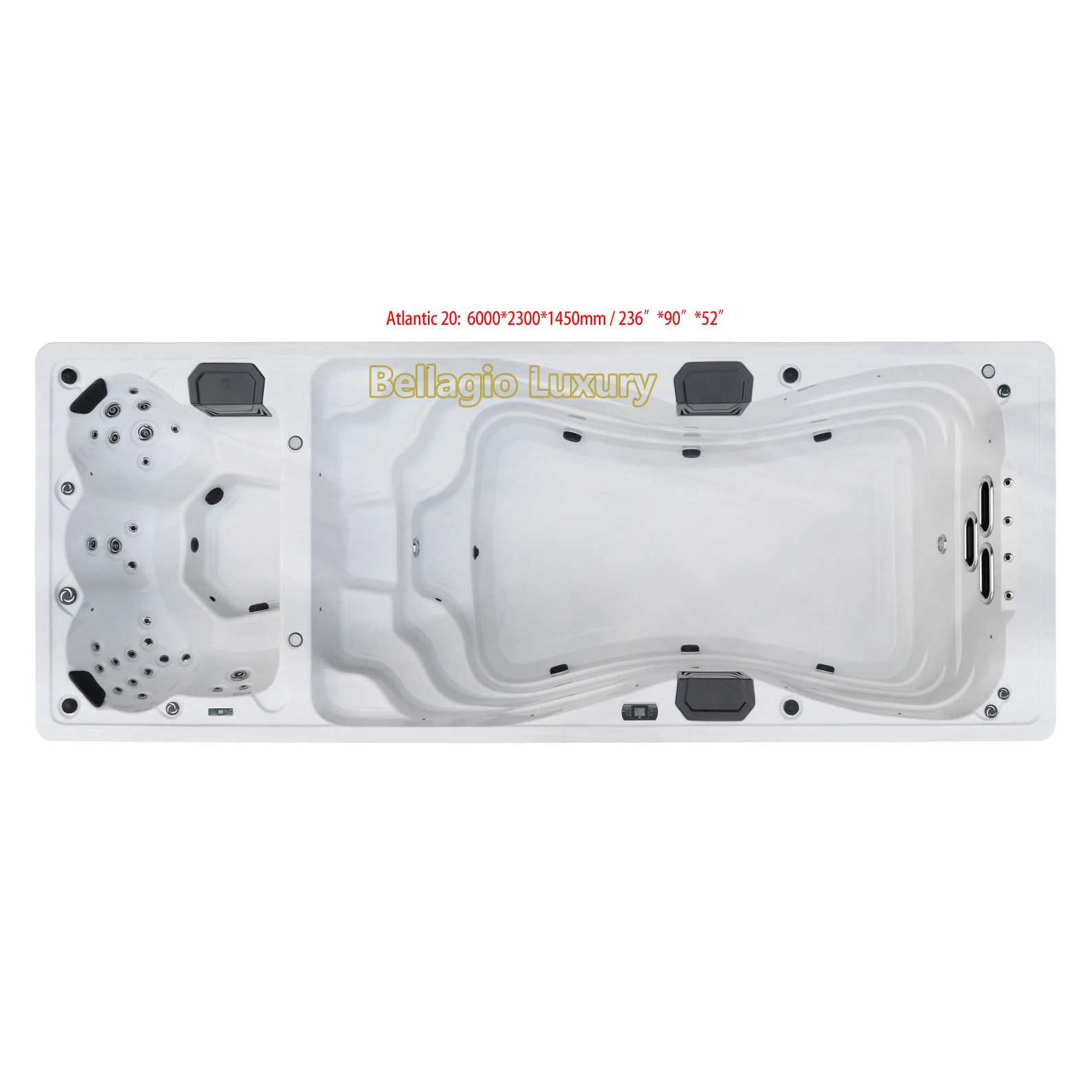 BELLAGIO Spas  6meter dual zone Swim spa 20ft swimming pool Ice bathtub