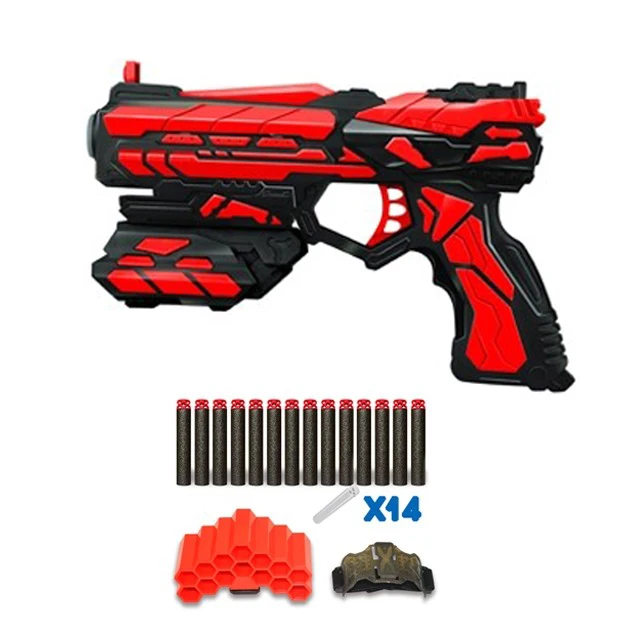  High Speed Manual Soft Bullet Gun With 14 Foam Bullets And