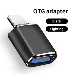 high speed mini metal type-c to usb 3.0 card reader data otg adapter for iphone mobile phone otg flash drive converter