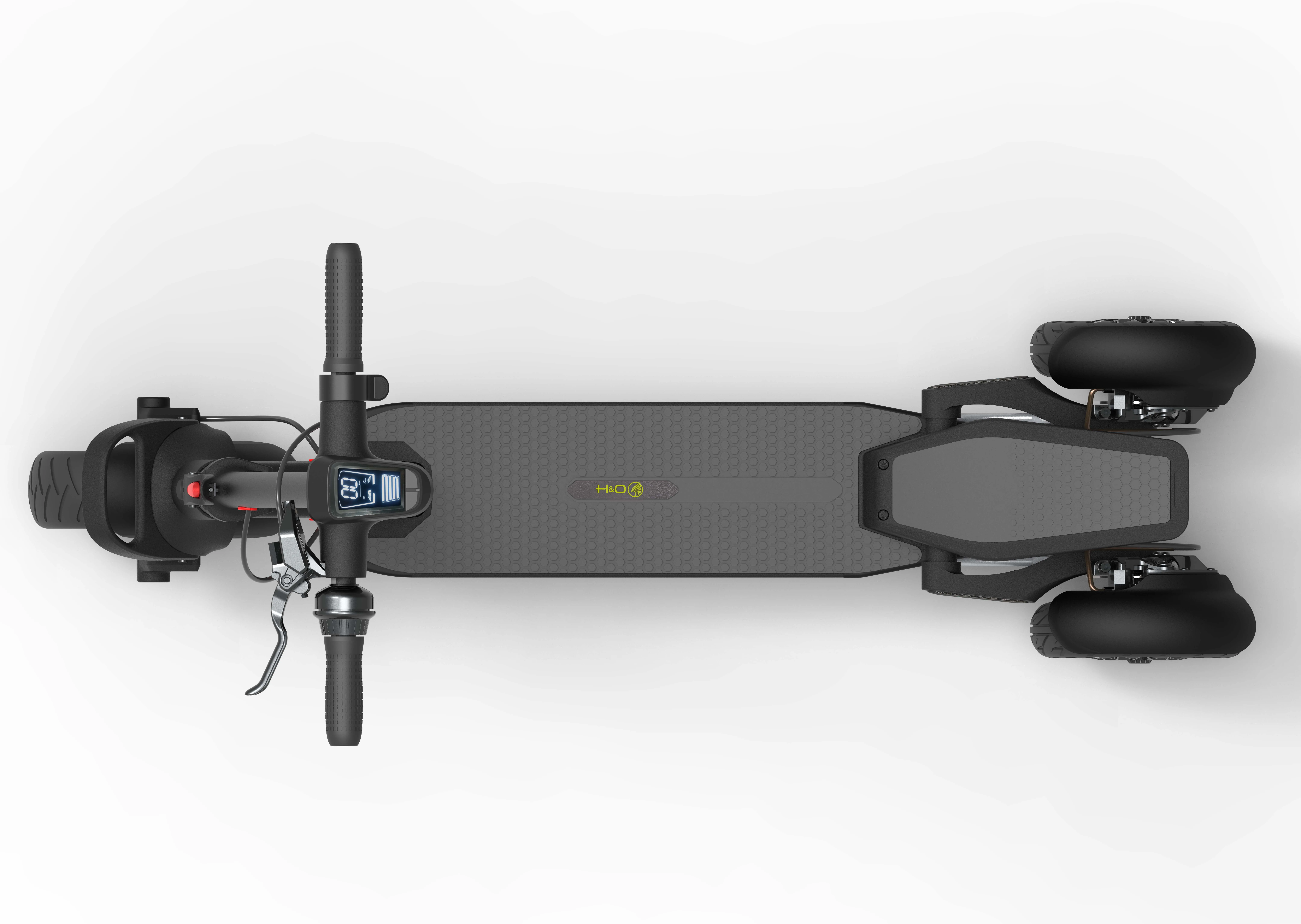 H&O 300W e scooter 36V7.5Ah Front 10inch and rear dual 8 inch tire  Folding Brake hydraulic system 3 wheels scooter