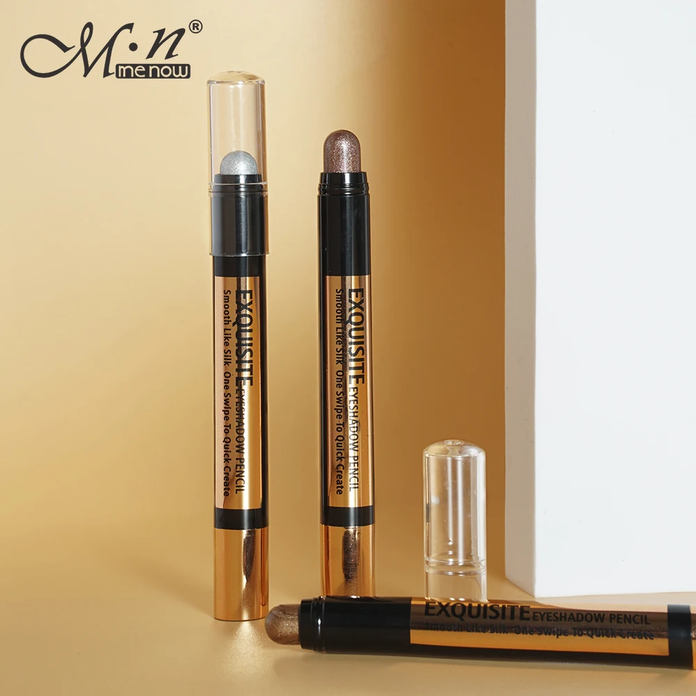 MENOW private label  eyeshadow pencil  stick glitter eyeshadow waterproof high pigment eye Cosmetic eyeshadow