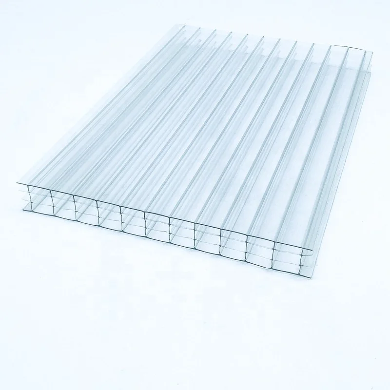 16mm 20mm Fourwall Hollow Polycarbonate Sheet Multiwall Polycarbonate Bronze