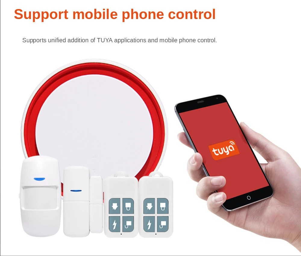 house security EU US UK  gsm sms  alarm  IOS Android APP Control Wireless  smart pir motion sensor