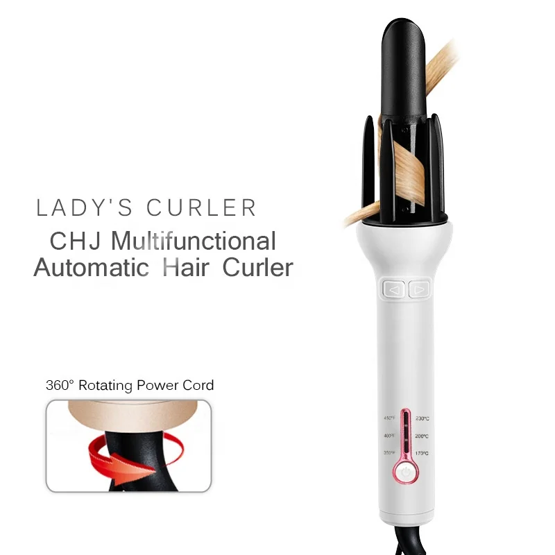 Automatic Curling Iron Wand Professional Ceramic Hair Curler Rollers  Big Barrel Magic Spiral Hair Roller Rose