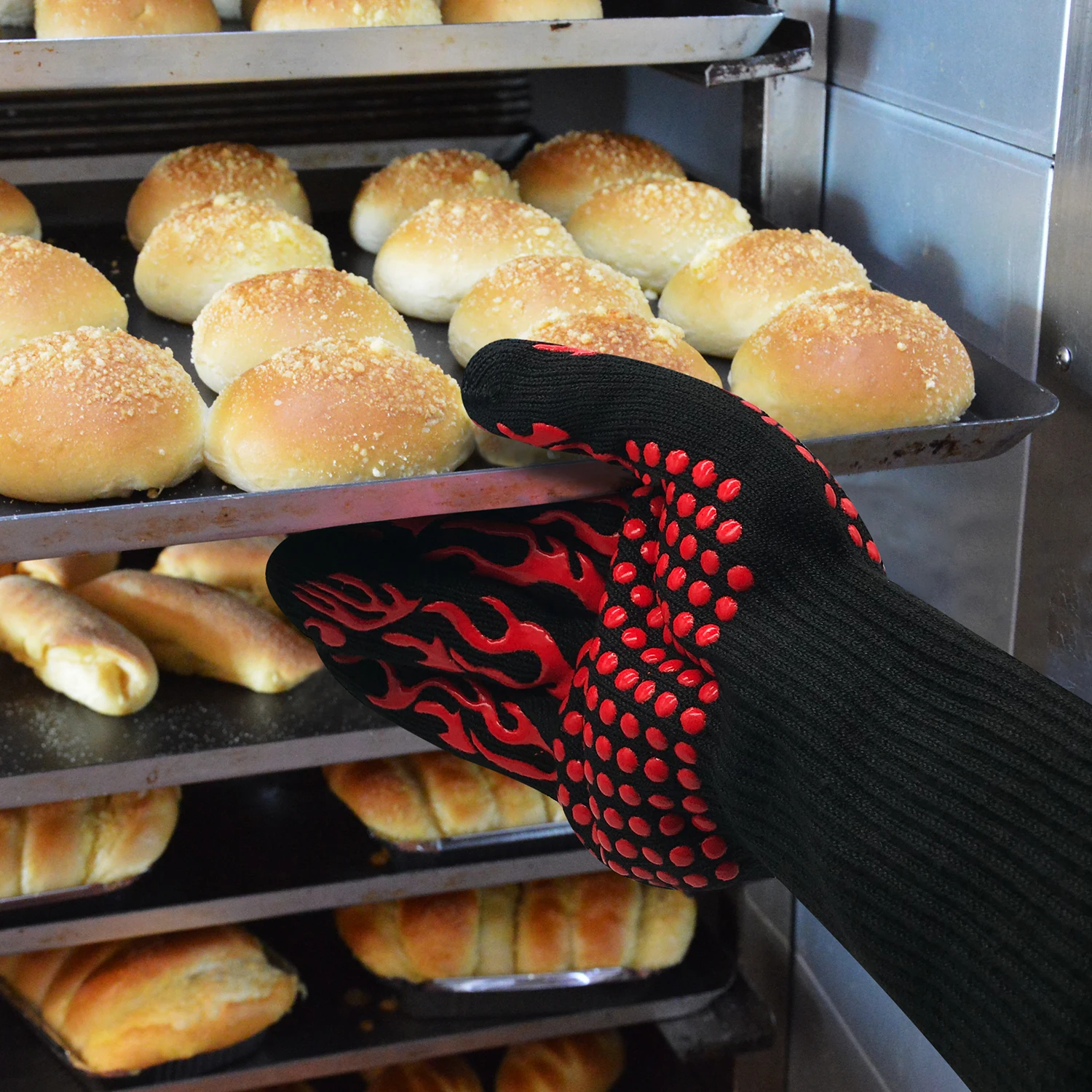 bbq gloves oven cooking barbecue baking cutting heat resistant gloves bbq