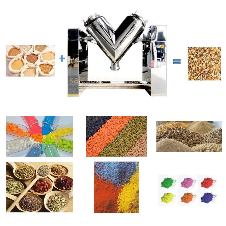 VH 300 L stainless steel charcoal powder animal feed protein mixer baby milk powder mixer mixing tanks