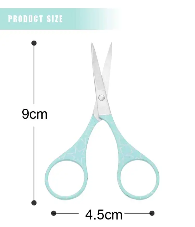Wholesales Comfort Handle Stainless Steel Eyebrow Scissor Small Sharp Pointed Tip Grooming Scissors Nail Scissor