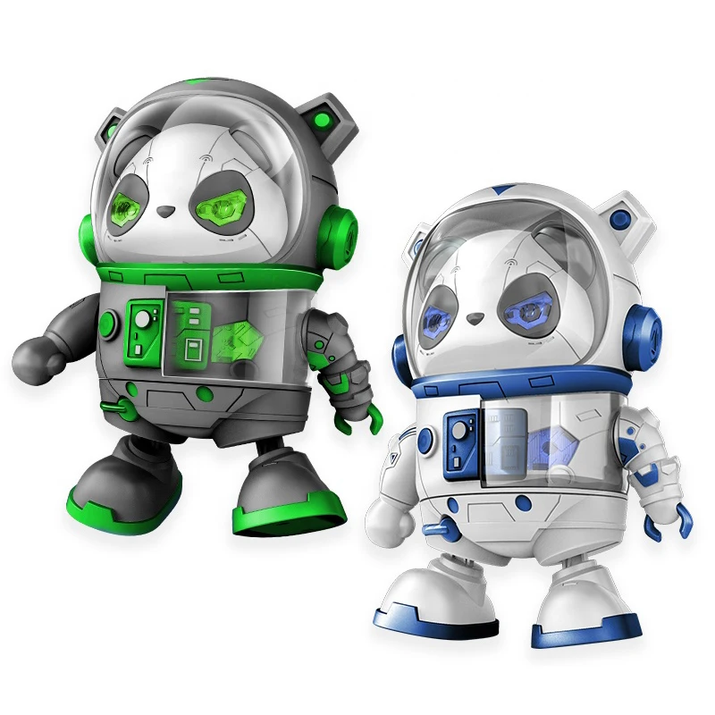 BGL Mechanical Panda With Music Cool Lights Dancing Panda Electric Walking Rotate Robot Toys For Kids