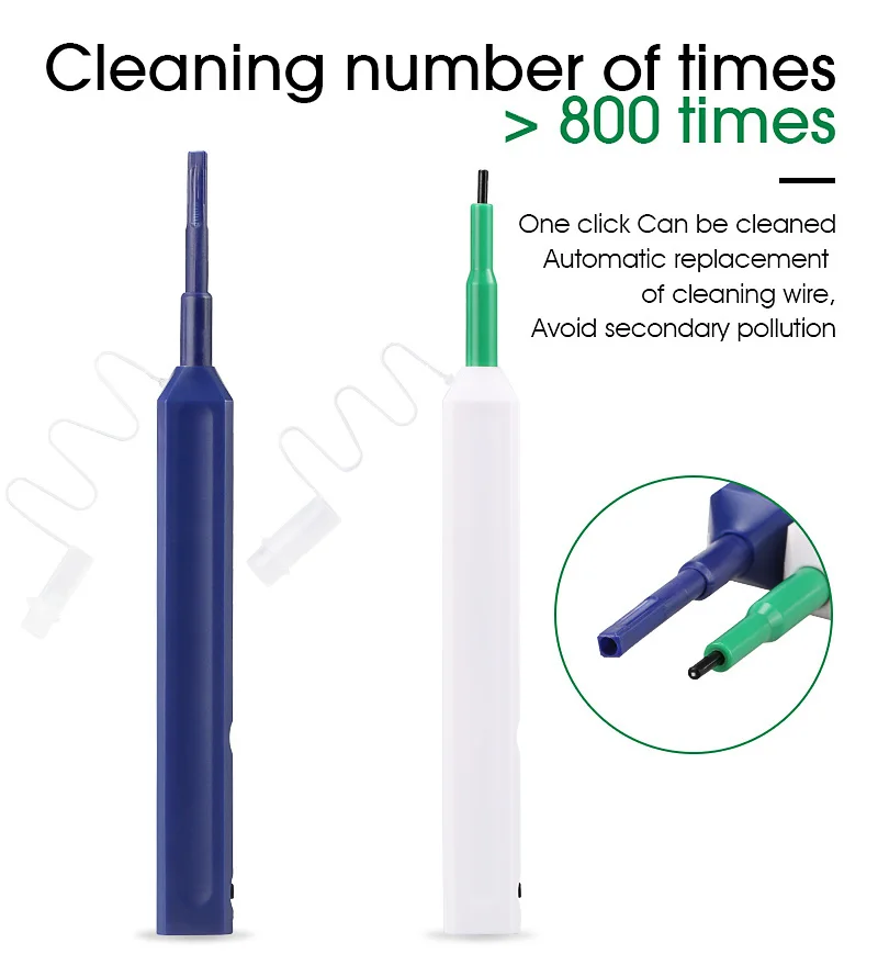 2PCS/lot LC/SC/FC/ST One-Click Cleaner Tool 1.25mm And 2.5mm Fiber Optic Cleaning Pen High Quality