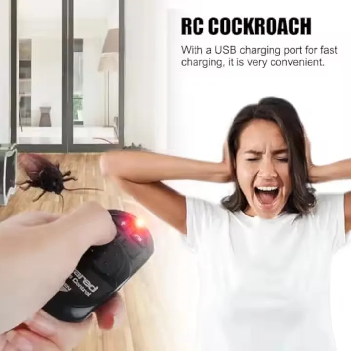 The Popular Insect Cockroach Model Rc Infrared Remote Control Halloween Spoofing Novelty Educational Toy For Children