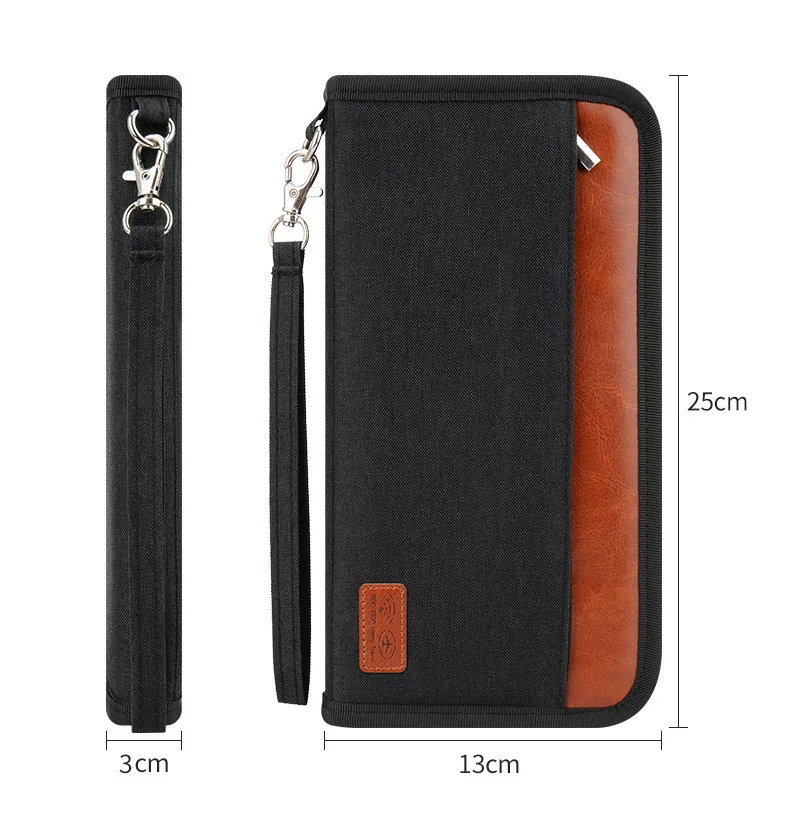 Travel Passport Ticket Wallet Passport Covers RFID Blocking Family Passport Holder Waterproof Travel Document Organizer