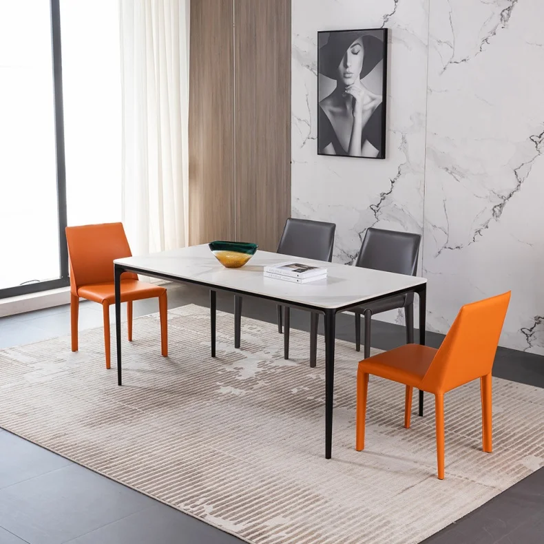 WESOME 1.4m 1.8m 2.4m Classic Luxury Restaurant Home Furniture Kitchen Dinner Restaurant Table Set With Dining Tables And Chairs