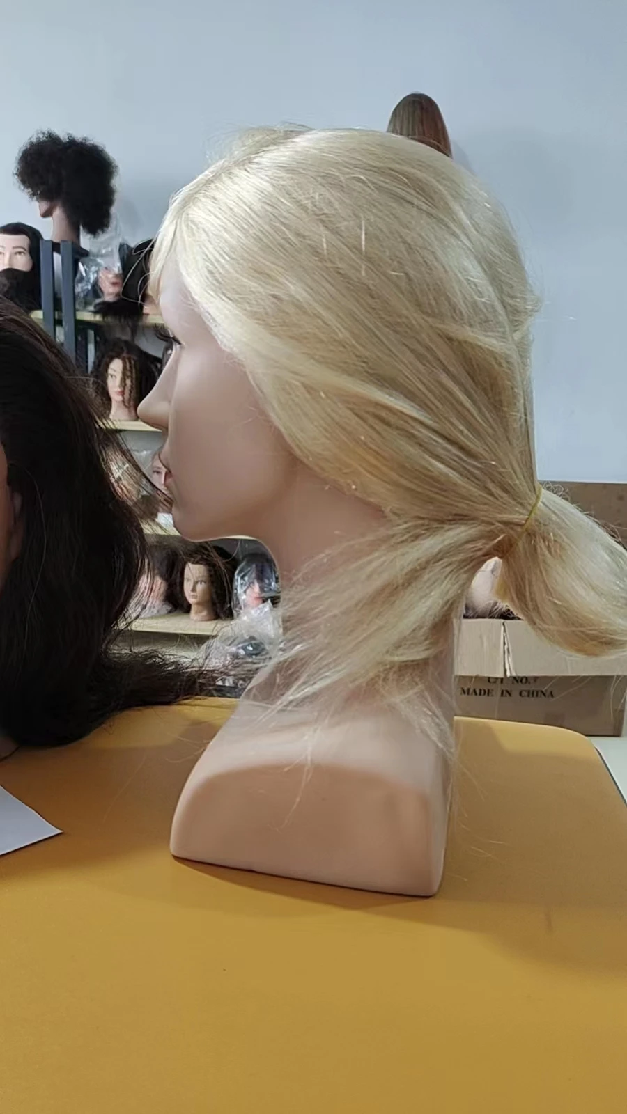 New Face Teaching Mannequin Heads 100% Human Hair /Training heads