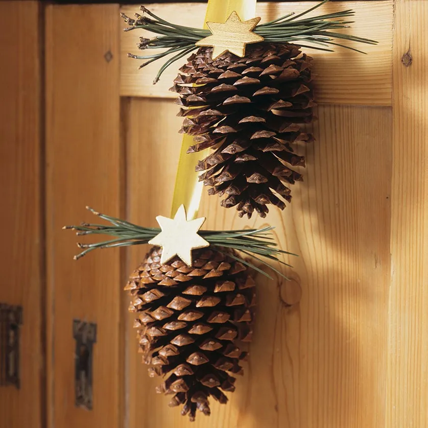Christmas Pinecone Window Display Decoration Home Decoration 15cm American Pinecone Pine Tower