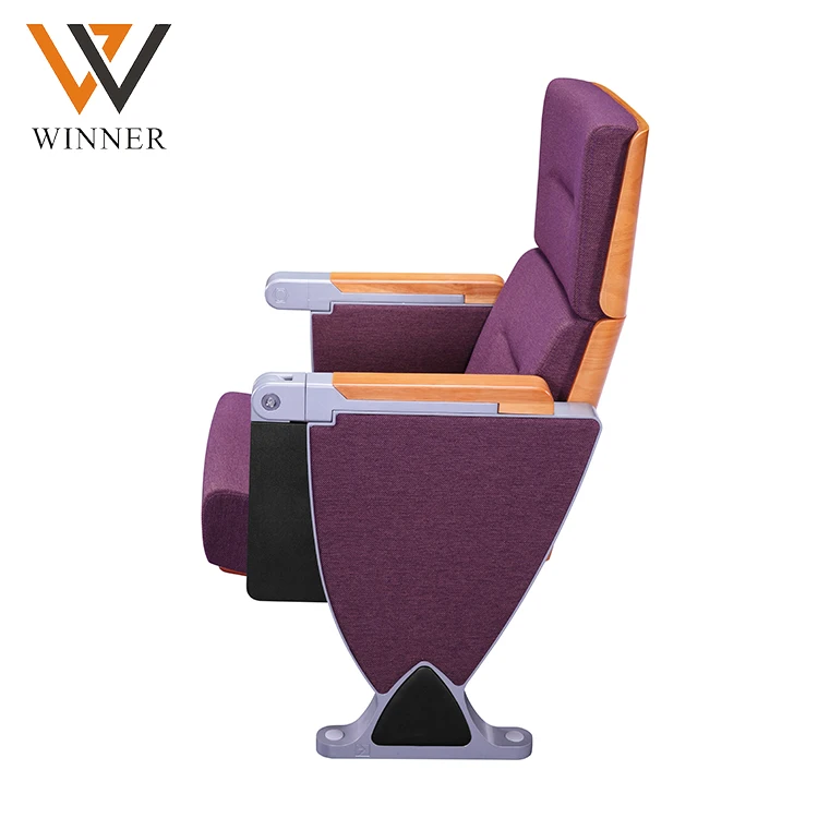interlock modern standard size auditorium chair  university lecture hall chairs with writing pad