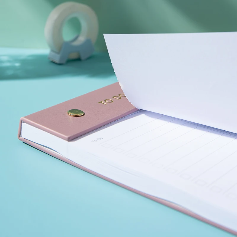 Top Memo Pad Planner New Design Pu Leather To Do List Fancy Writing Custom Printing Notepad
