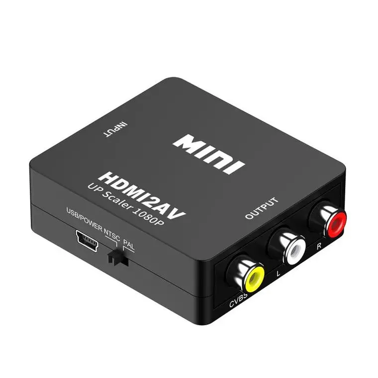 Лидер продаж конвертер hdmi в av rca cvsb av-hdmi av2hdmi hdmi2av hd видеоадаптер 1080p l/r коаксиальный скалер аудио