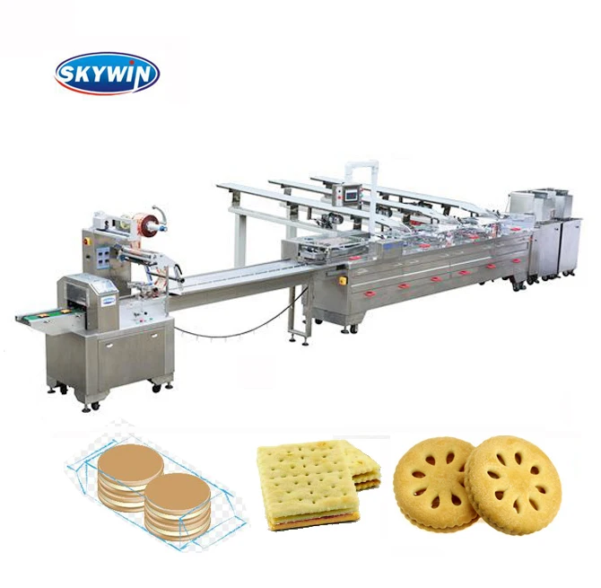Small Scale Cream and Jam Filling Biscuit Sandwiching Machine with Conveyor
