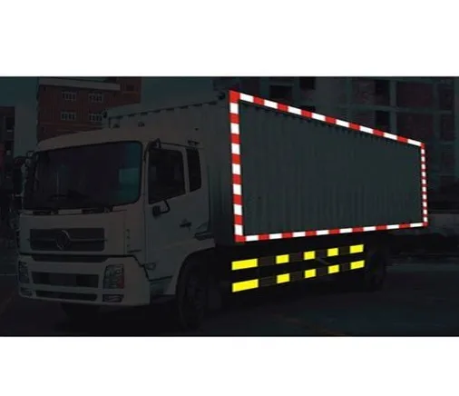 HCSP High Visibility PC/acrylic Red White Dot-c2 Reflective Safety Conspicuity Tape Reflector Stickers For Trailers Truck