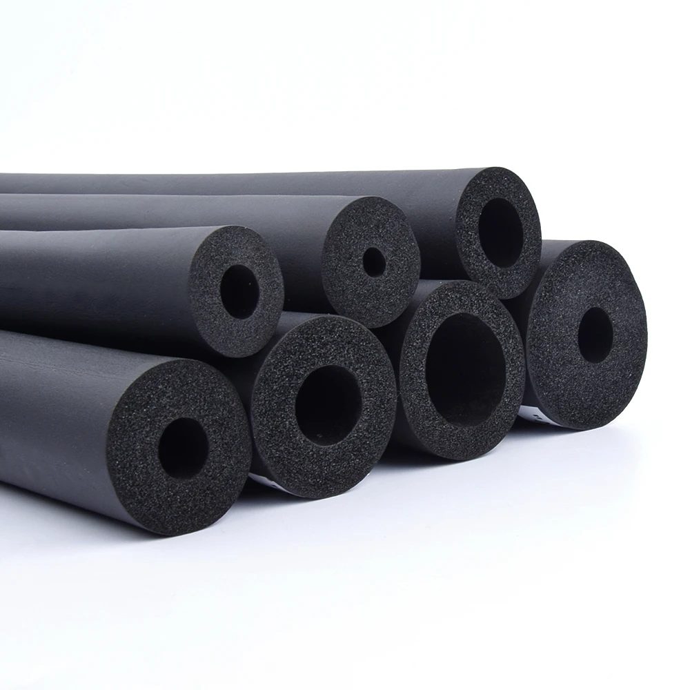 High Density Heat hvac Continuous Coil Insulation Rubber Foam Tube / Pipe Insulation