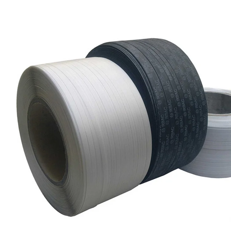 white pp strap China good quality polypropylene new plastic materials pp strapping tape band