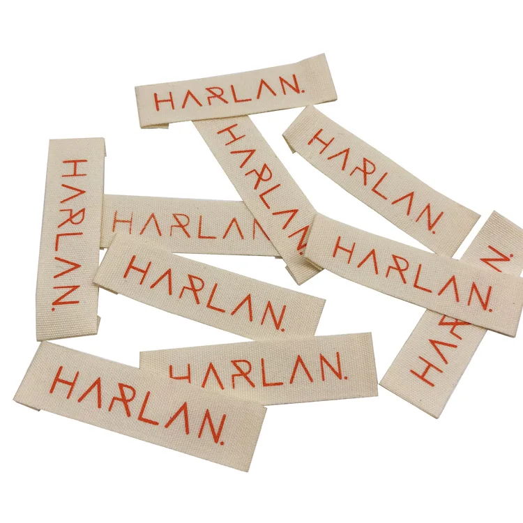 100% хлопчатобумажная этикетка с индивидуальным логотипом бренда, этикетка для одежды, печатная лента с инструкциями по уходу за стиркой