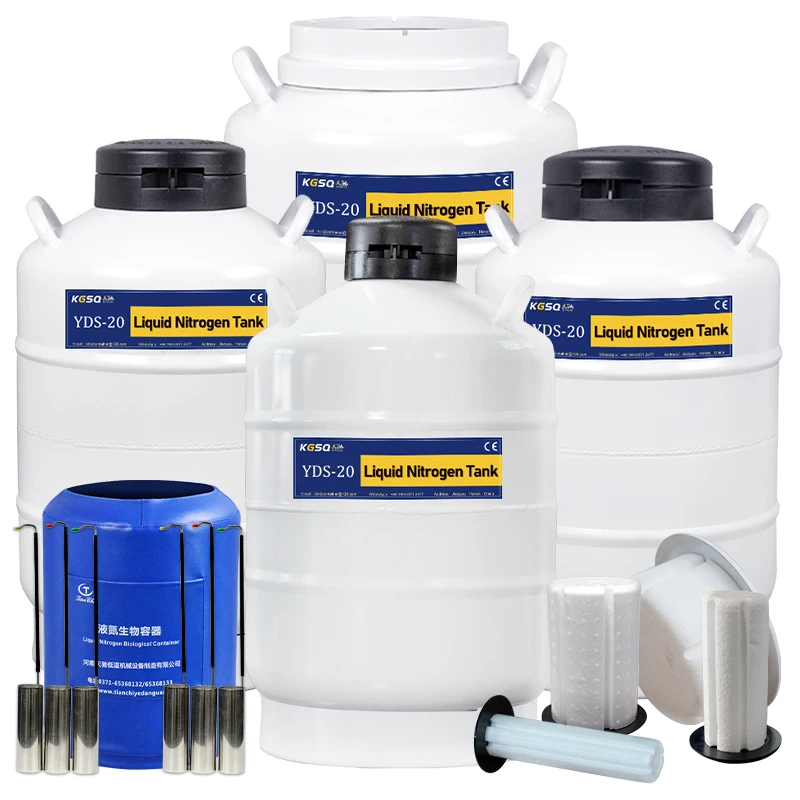 20L Liquid Nitrogen Storage Tank Price YDS-20  with Accessories for For Artificial Insemination Liquid Nitrogen Container