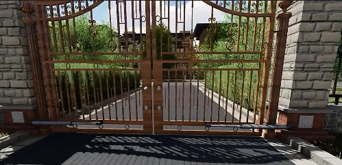 DC12/24V motor with limit switch or stopper 200KG*2 control automatic swing gate opener for Villa /Farm gate