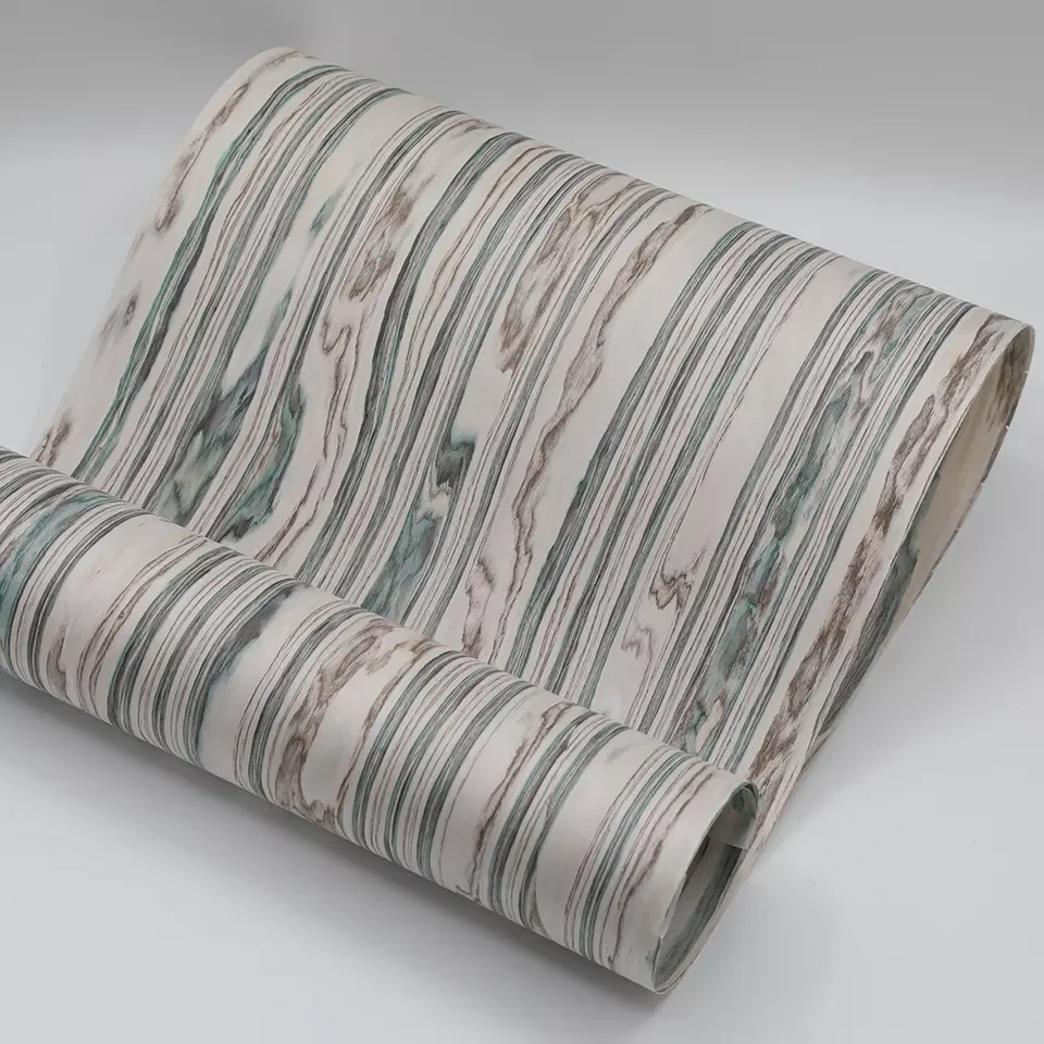 Greenland New Design Engineered wood veneer Green Colorful Furniture veneer