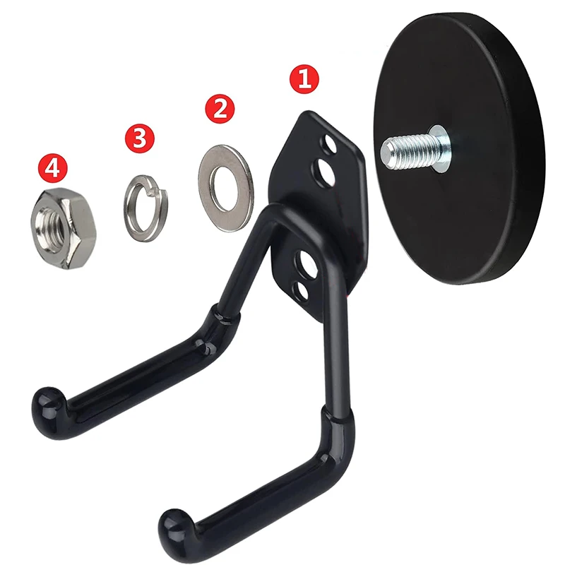 Heavy Duty Storage Utility Magnet Hooks with Anti-Slip Coating