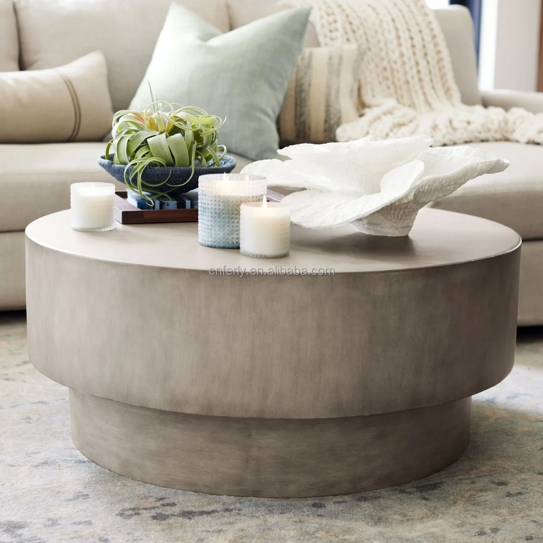 Modern Style Luxury Living Room Concrete Round Coffee Table