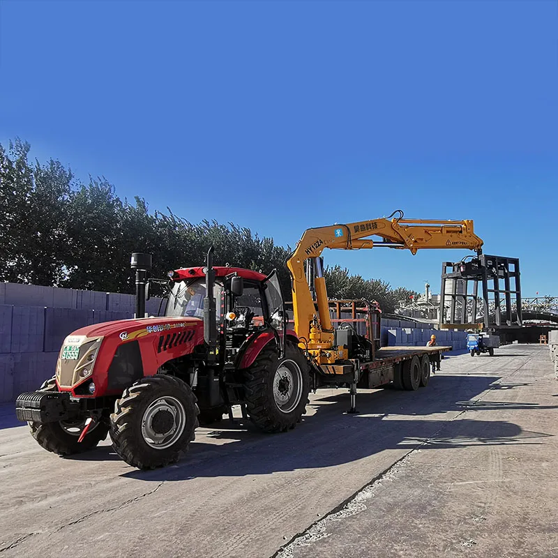 HAOY Multi-functional 5 Ton Hydraulic Knuckle Boom  Lifting Equipment Tractor Brick Crane  For Sale