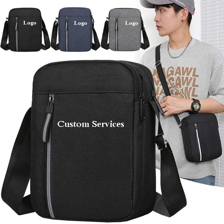 Fashion Polyester Messenger Felt Cross Sling Small Bag Custom Long Strip Single Professional Women Mens Waterproof Shoulder Bag