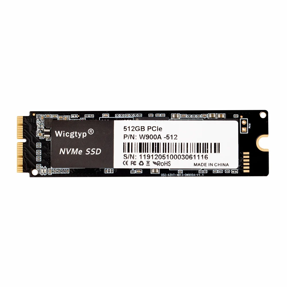 Wicgtyp SSD NVMe M.2 Hardisk для Macbook Air Coque Pro 13