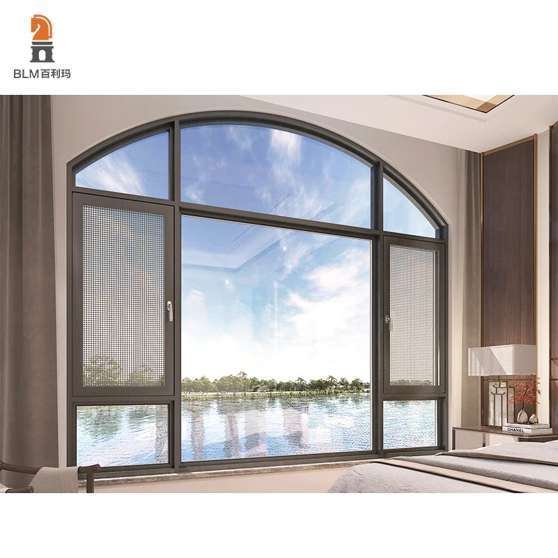 Подгонянный дом ударное тепловое разрушение створки двери поворотный звуконепроницаемый наружу открываемое окно