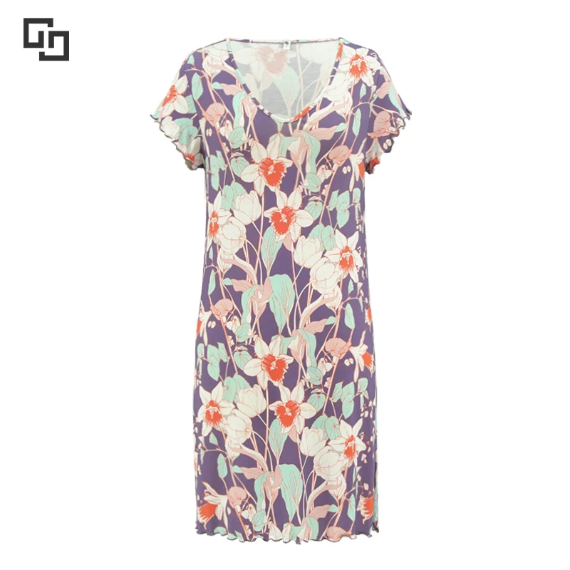 Wholesale Ladies Night Gown Custom Elegant Floral Nightgowns for Women