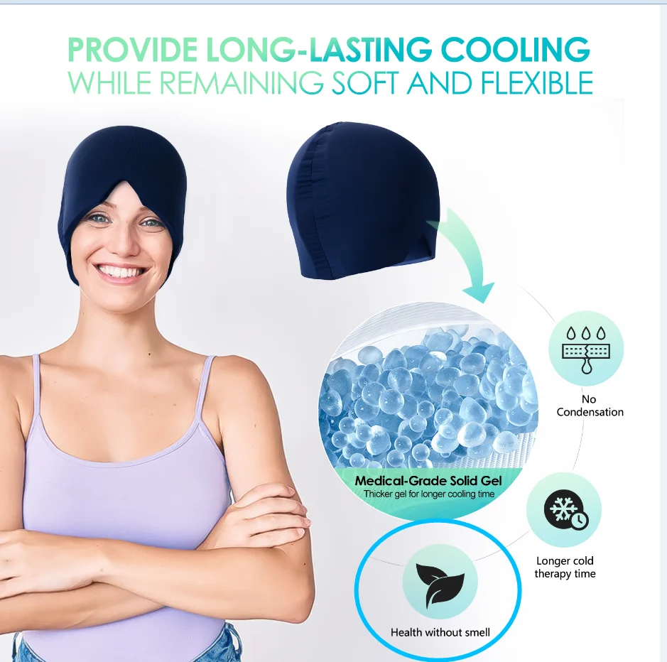 Headache Relief Product Cold Therapy Headache Migraine Relief Hat Gel Hot Cold Therapy Headache Migraine Relief