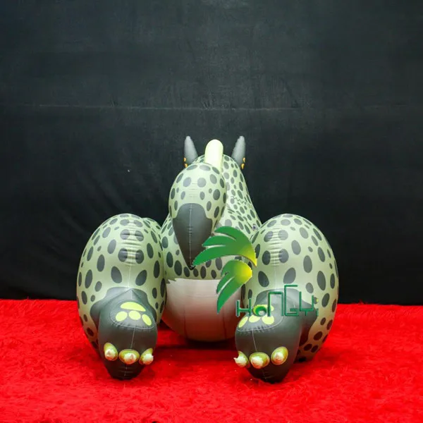 Inflatable Green Cheetah PVC Animal Toy for Display  Leopard Decoration