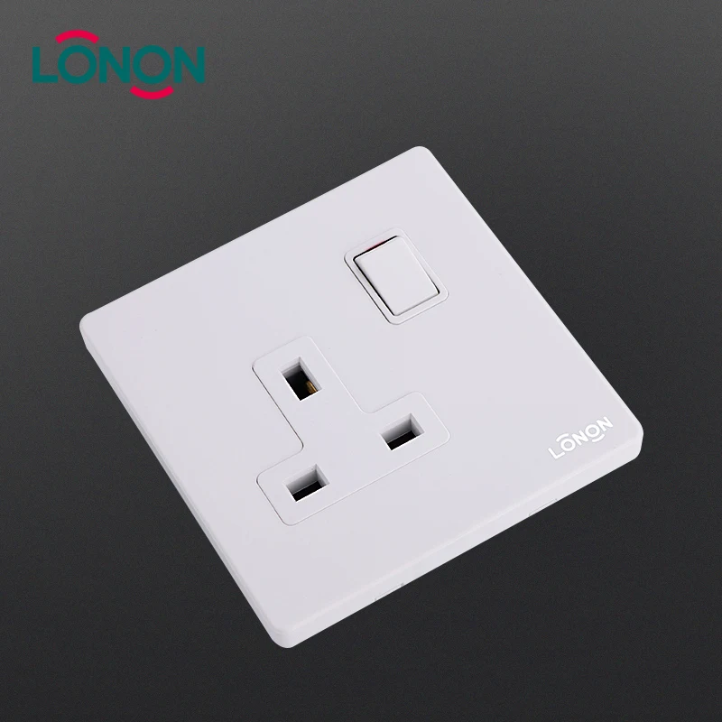 2019 Новый Белый ПК 250 В 13a 1 gang стены электрические европейские Настенные переключатели Великобритании usb розетки