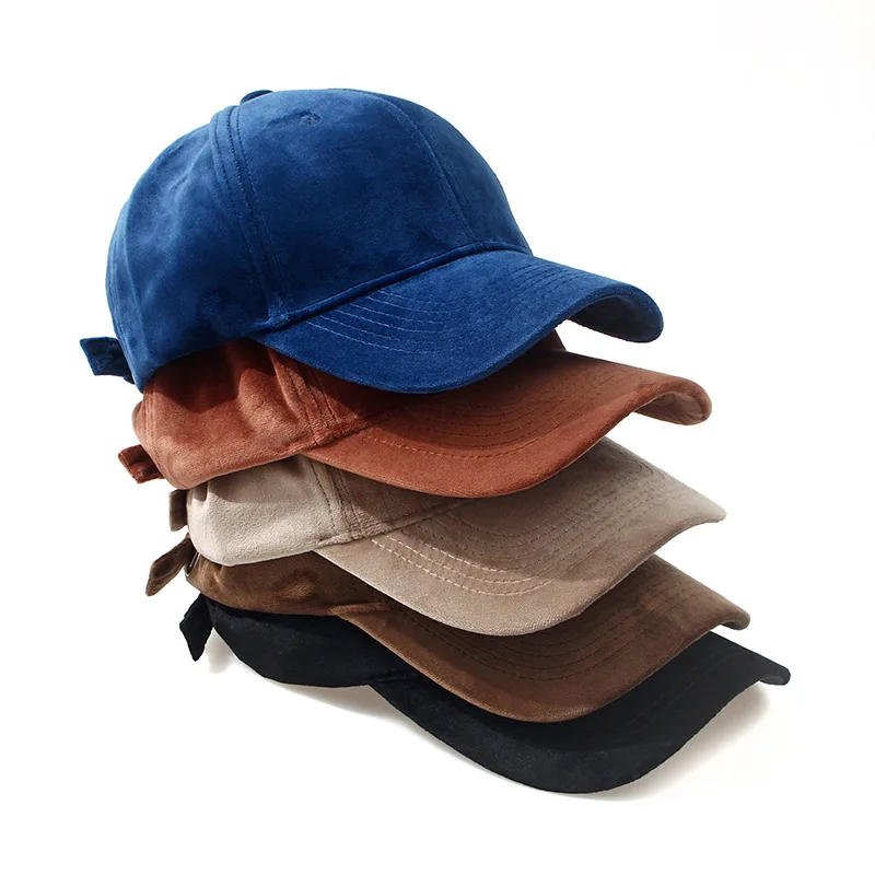 Suede Baseball hats in Stock Ready to Ship Tape Band Adjustable Back for Men and Women Baseball caps
