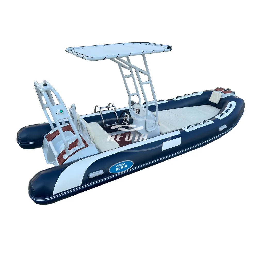 16 ft aluminium fishing boat inflatable boat hypalon 15 feet black