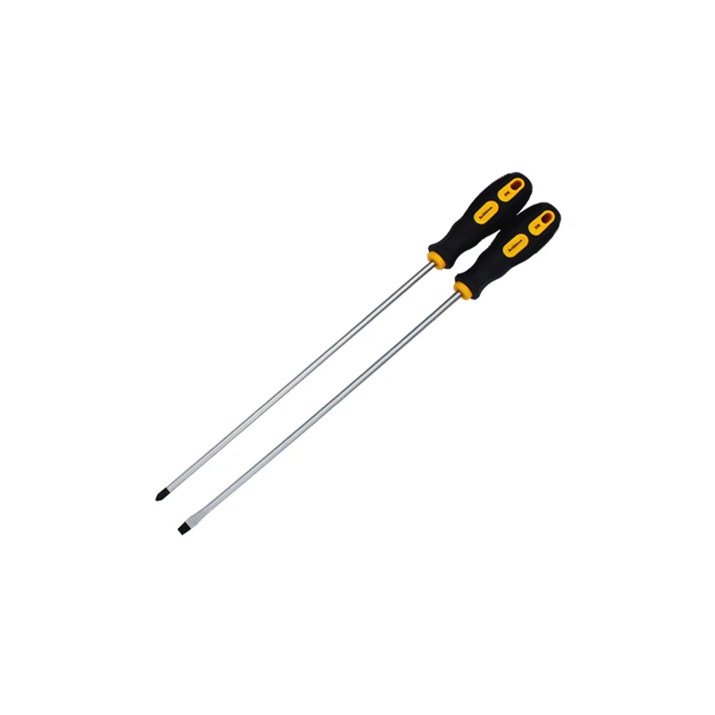 Screwdriver With Single Massage Handle Crv Metallic Orange And Black Handle Phillips And Flat