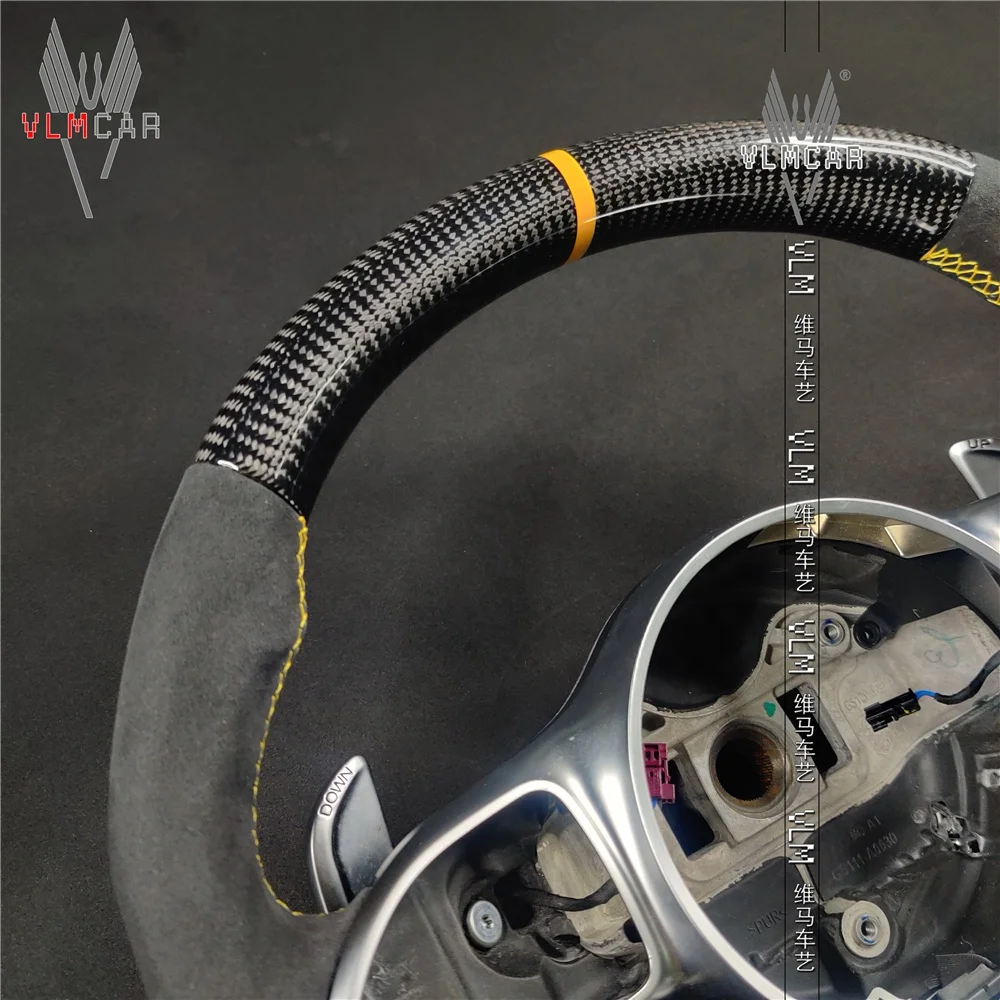 Автомобильное рулевое колесо из углеродного волокна для mercedes benz c-class A-class b e-class gla/glc/gle, старая модель для нового рулевого колеса amg 809