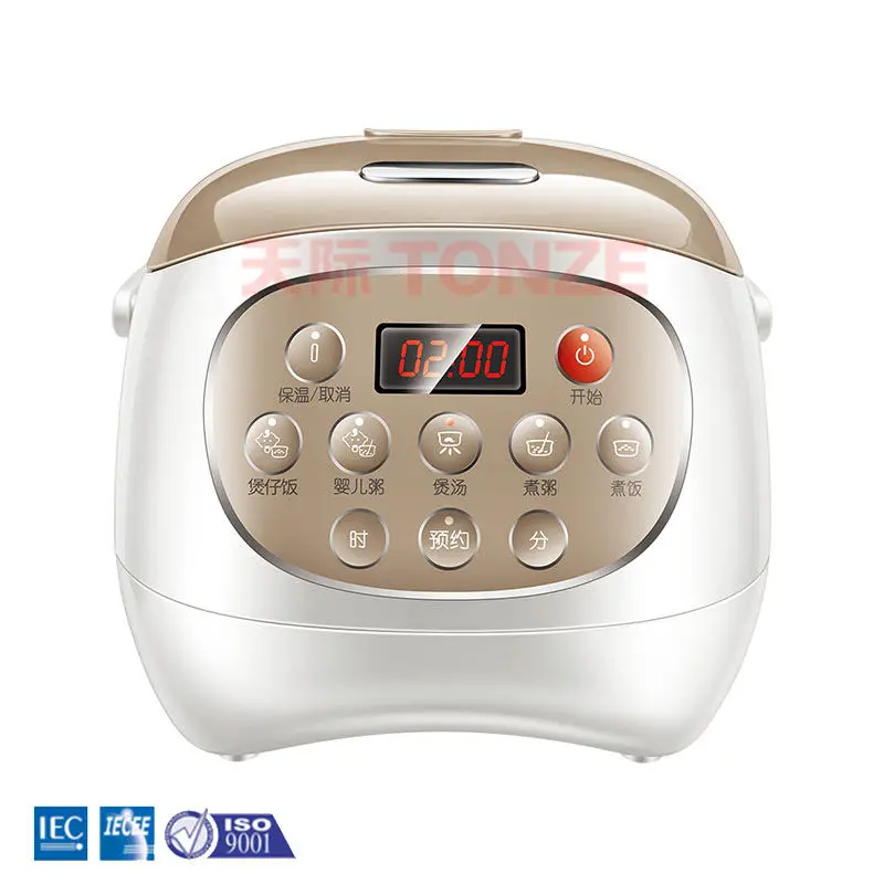 2L OEM Electric ceramic inner pot microcomputer control mini non-sticking rice cooker