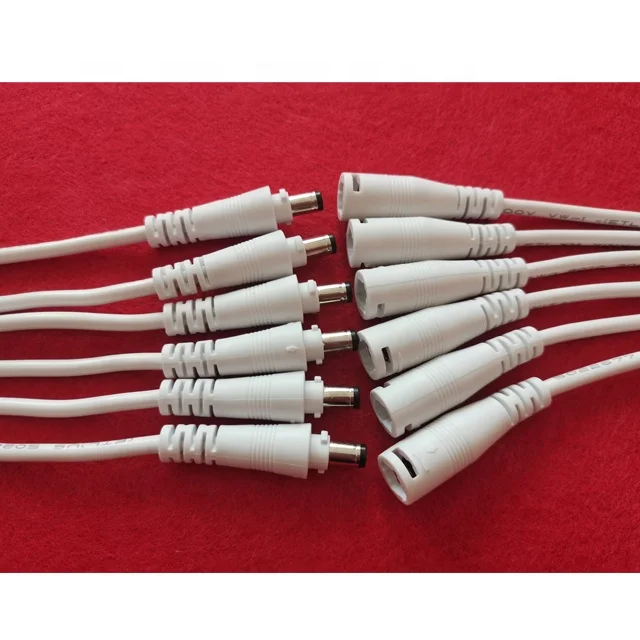 12V 5.5X2.1Mm Female DC Power Socket Connector Cable Plug Wire For  LED Light