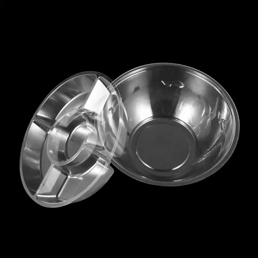 Custom transparent clear plastic fruit insert tray salad bowl  blister packaging tray with dividers