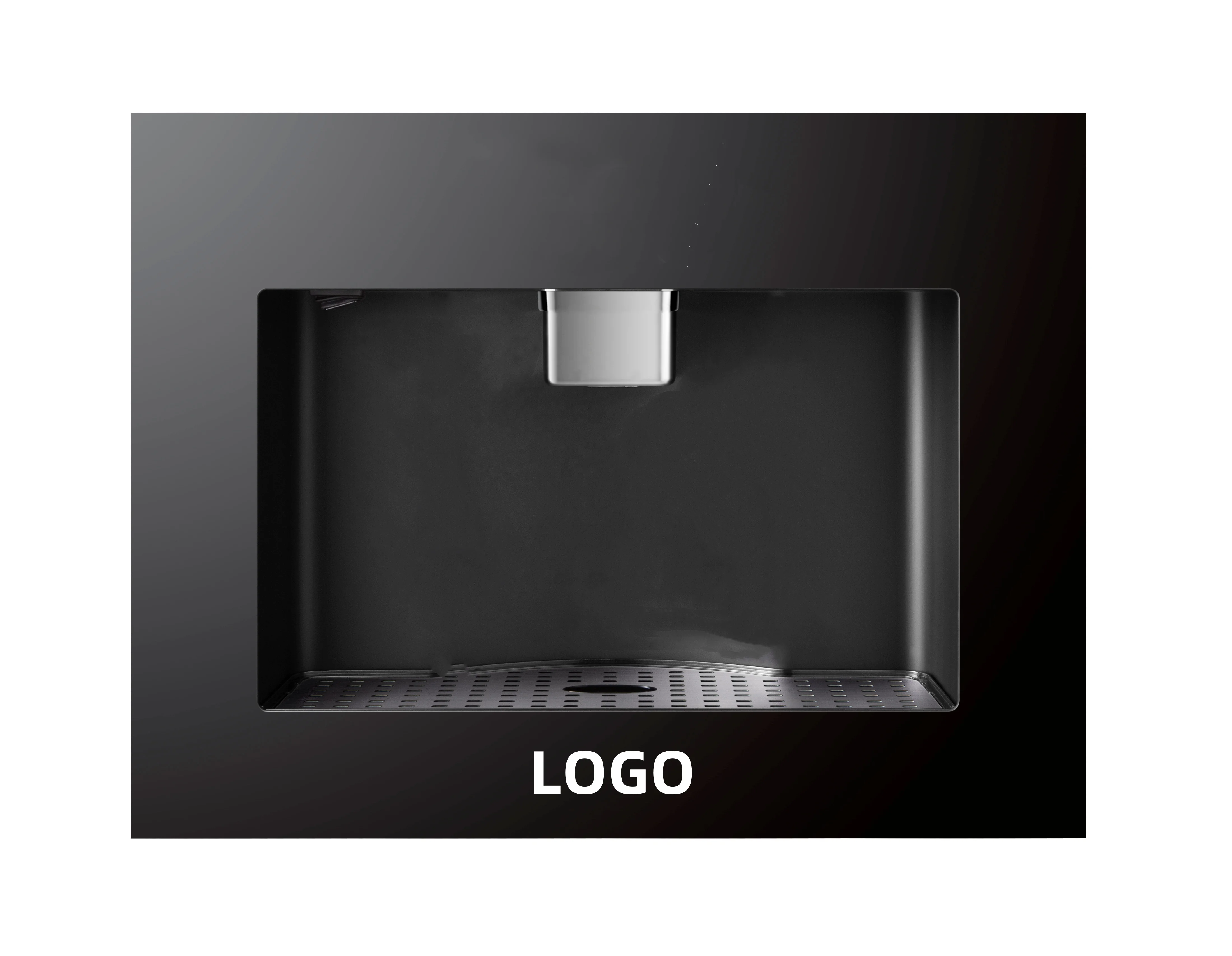 Compressor refrigeration instant cooling/instant heating LED touch screen embedded high flow cold and hot water dispenser