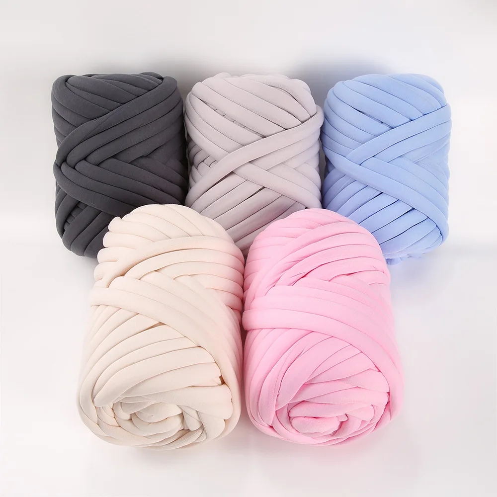 Popular Soft Hand Knitting Chunky Crochet Woven Blanket Core Spun Yarn For Crochet