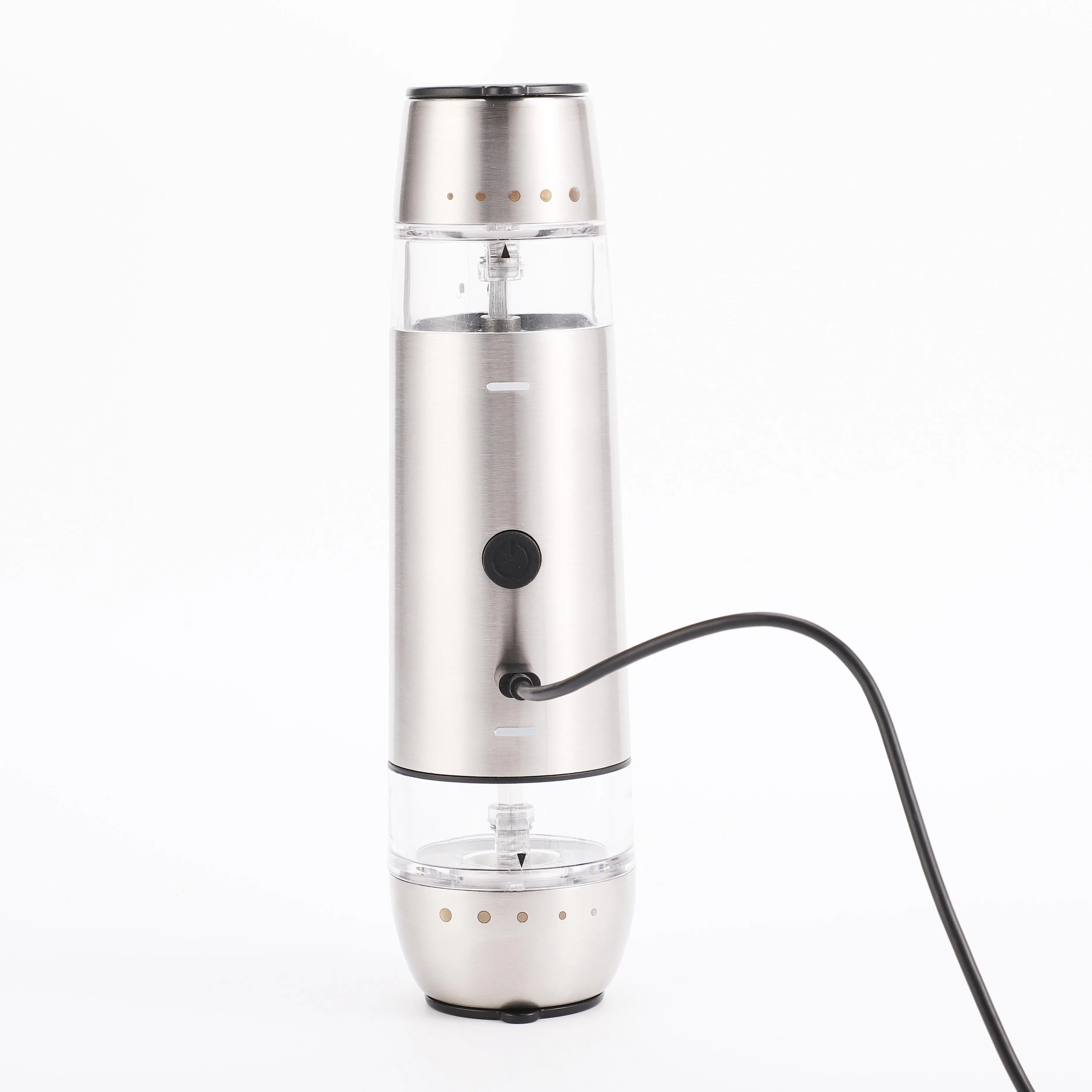 2024 new arrival USB rechargeable electric pepper and salt grinder 2 in 1 salt and pepper grinder