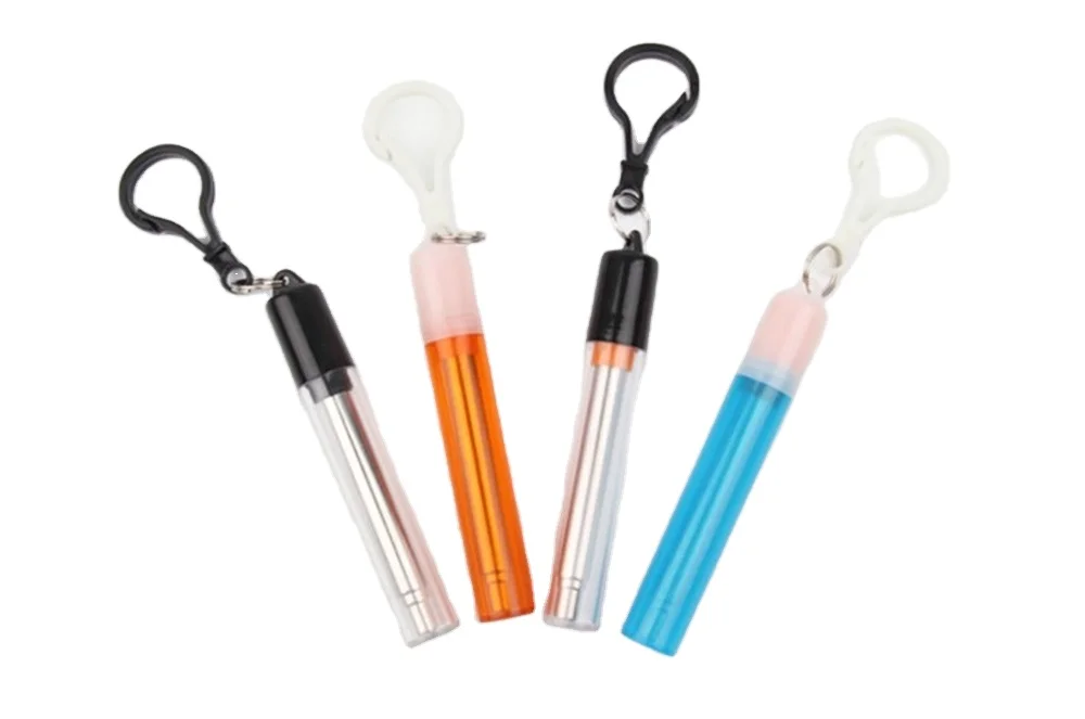 304 Stainless Steel Telescopic Drinking Case Set Metal Straw